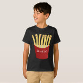 T-shirt Caricature de frites Cute kawaii fast food (Devant entier)