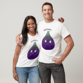 T-shirt Caricature de fruits mauve joyeux aux figues (Unisexe)