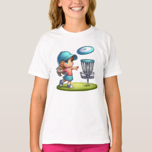 T-shirt Caricature de golf de Little Girl