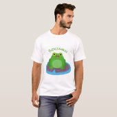 T-shirt Caricature de grenouille verte mignonne (Devant entier)