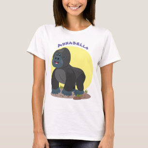 T-shirt Caricature de gros gorilles joyeux