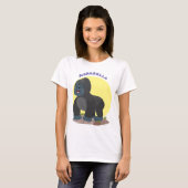T-shirt Caricature de gros gorilles joyeux (Devant entier)