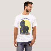 T-shirt Caricature de gros gorilles joyeux (Devant entier)