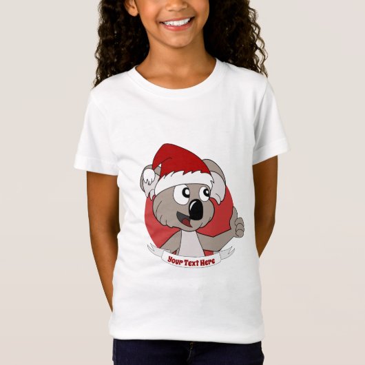 T-Shirt Caricature de koala de Noël (Devant)