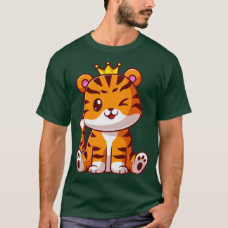 T-shirt Caricature de la chatte King Sitting