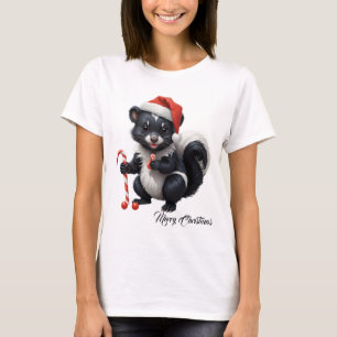 T-shirt Caricature de la peau de Noël mignon
