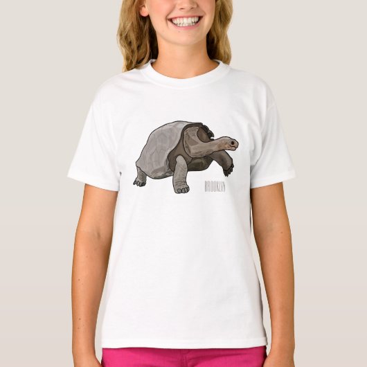 T-shirt Caricature de la tortue des Galapagos (Devant)