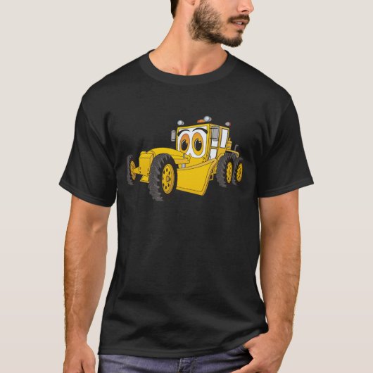 T-shirt Caricature de l'échelle de route jaune (Devant)