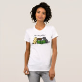 T-shirt Caricature de lecture de marionnettes du Labrador (Devant entier)