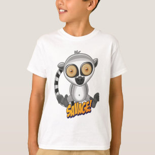T-shirt Caricature de Lemur Cute Kawaii