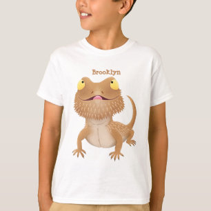 T-shirt Caricature de lézard de dragon à barbe