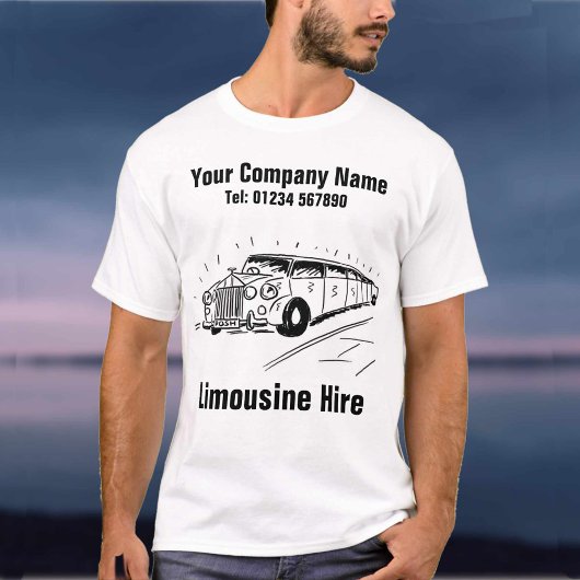 T-shirt Caricature de location de limousine