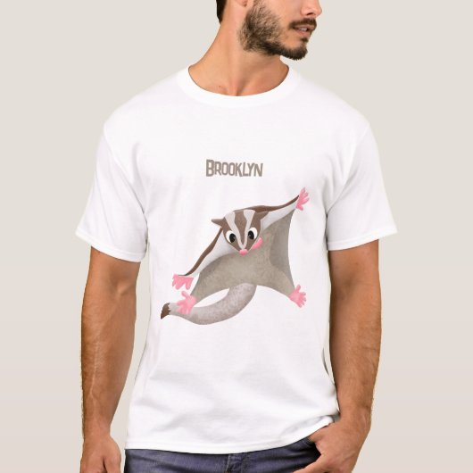 T-shirt Caricature de planeur de sucre joyeux (Devant)