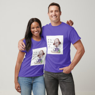 T-shirt Caricature de Shakespeare & Célèbre citation de la