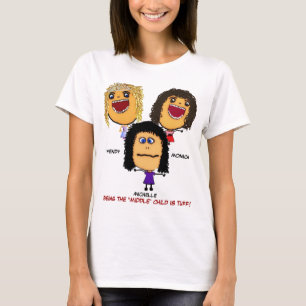 T-shirt Caricature de trois soeurs folles