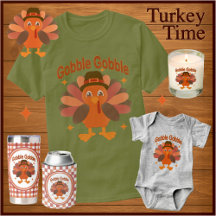 Caricature de Turquie Thanksgiving - "Gobble Gobbl