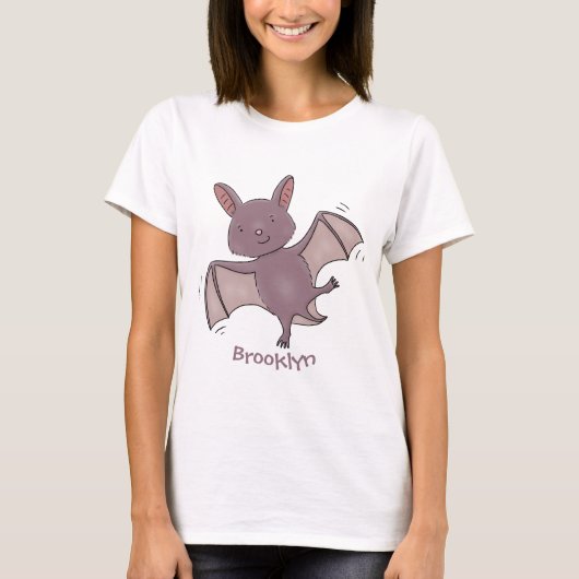 T-shirt Caricature de vol de chauve-souris (Devant)