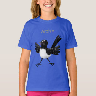 T-shirt Caricature de Willie Wagtail australienne personna