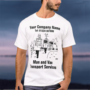 T-shirt Caricature des services de transport homme et Van