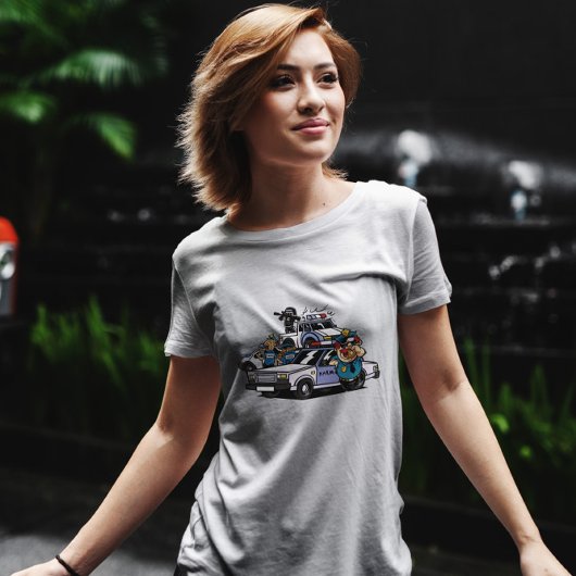 T-shirt Caricature des voitures de police