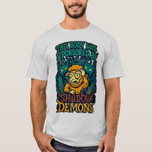 T-shirt Caricature d'horreur turquoise-orange ・ Shadow Dem