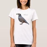 Caricature d'oiseau de caille de Californie