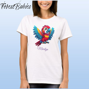 T-shirt Caricature d'oiseau de Macaw Parrot coloré 🦜