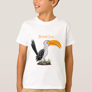 T-shirt Caricature d'oiseau de safari de barbecue jaune am