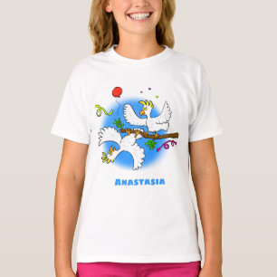 T-shirt Caricature d'oiseaux de cockatoo amusante