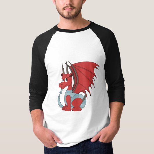 T-shirt Caricature Dragon Rouge (Devant)