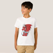 T-shirt Caricature Dragon Rouge (Devant entier)