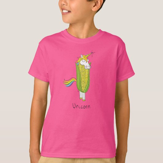 T-shirt Caricature drôle Unicorn mignon pour enfants (Devant)