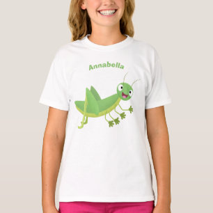 T-shirt Caricature d'une pâtisserie joyeux verte