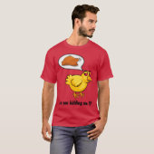 T-shirt Caricature en colère Drôle Chick Bird amis (Devant entier)