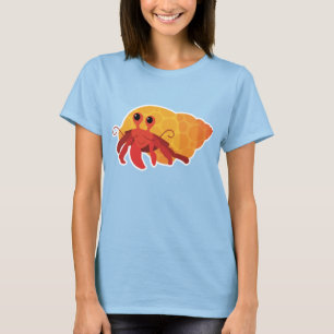T-shirt Caricature Femme mignonne Hermite Crabe Tee