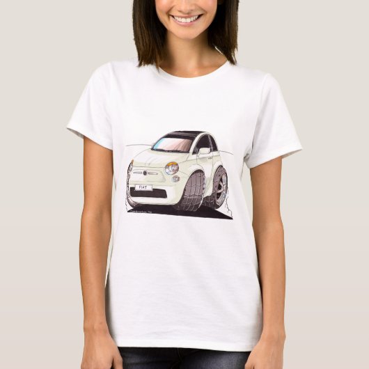 T-shirt Caricature Fiat 500 façon tuning ! (Devant)