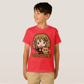 T-shirt Caricature Hermione et Crookshanks (Devant entier)