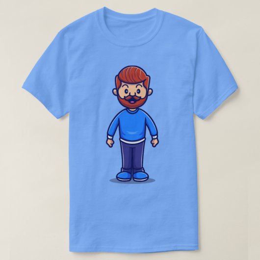 T-shirt Caricature Homme à la barbe (Design devant)