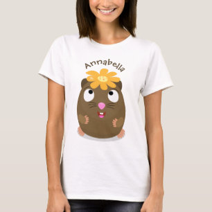 T-shirt Caricature joyeuse de cobaye mignonne