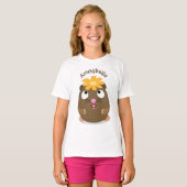 T-shirt Caricature joyeuse de cobaye mignonne (Devant entier)