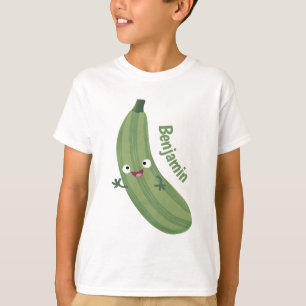 T-shirt Caricature joyeux de courgettes mignonnes