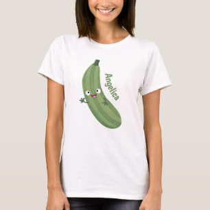 T-shirt Caricature joyeux de courgettes mignonnes
