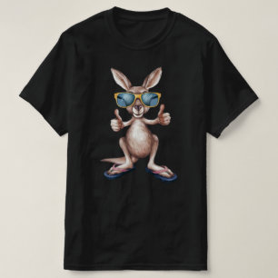 T-shirt Caricature Kangaroo Black