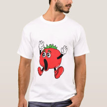 Caricature La Tomatina Tomate Choquée