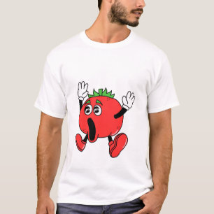 T-shirt Caricature La Tomatina Tomate Choquée