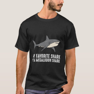 T-shirt Caricature Megalodon Mon Requin Préféré Est Un Meg