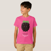 T-shirt Caricature mignonne de mûre mauve de mûre mûre mau (Devant entier)