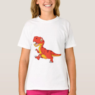T-shirt Caricature mignonne tyrannosaurus rex marche