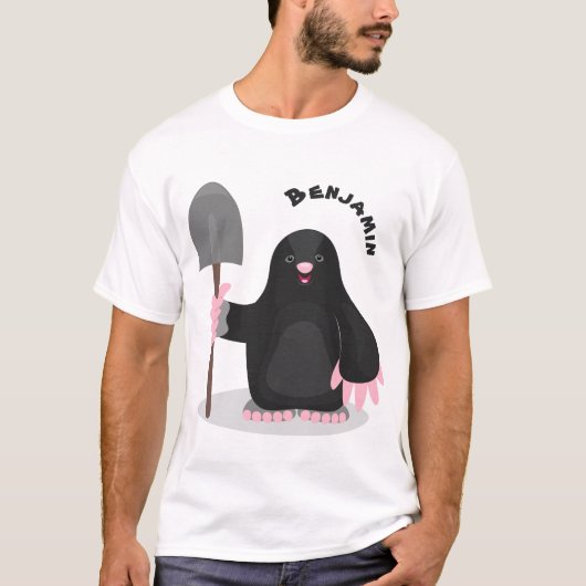 T-shirt Caricature mole joyeux (Devant)