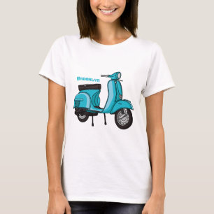 T-shirt Caricature moto mopée mûre illustration